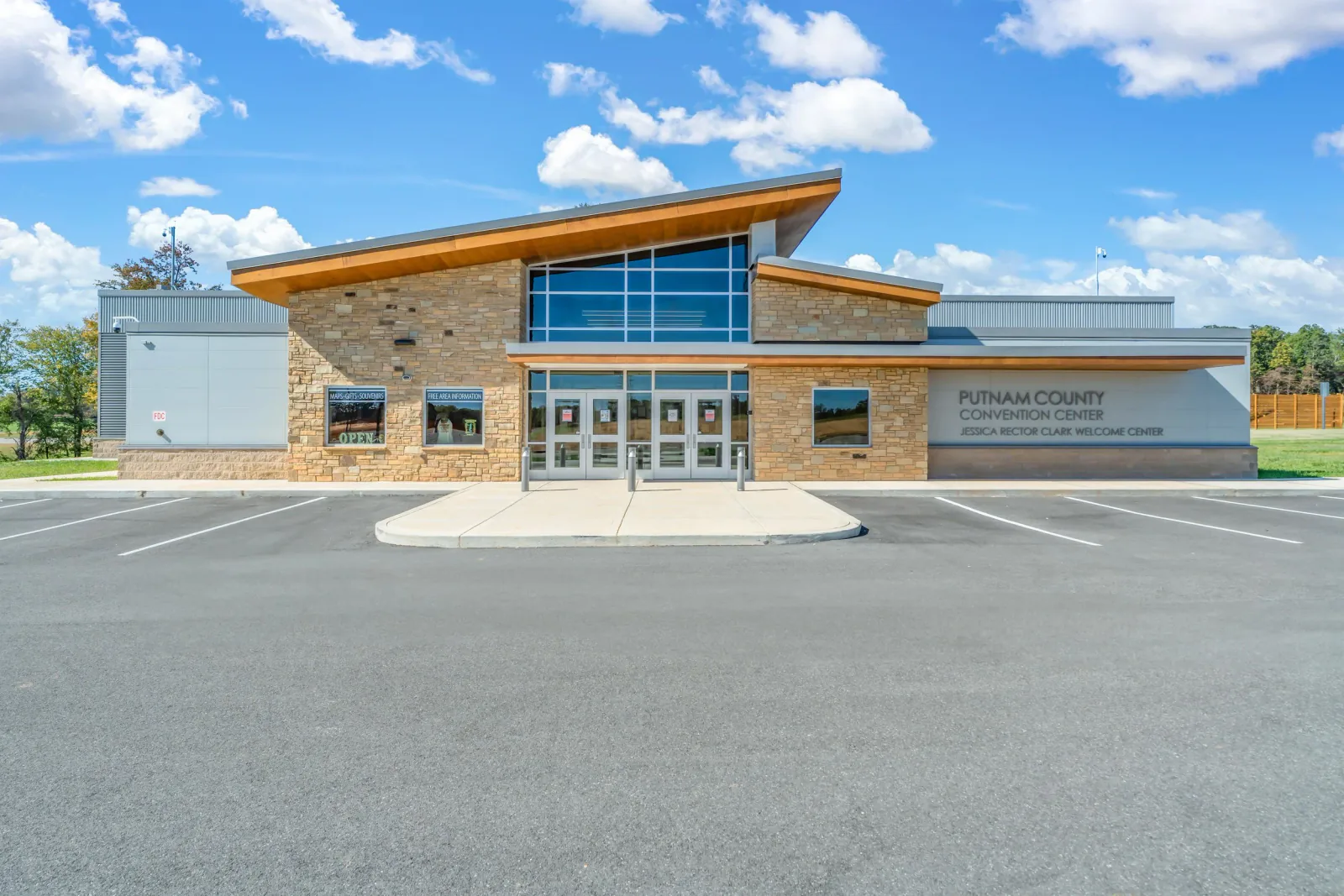 Front entrance of the New Putnam County Convention Center